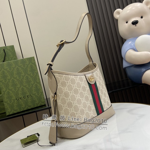 Gucci專櫃古馳最新款Ophidia系列GG小號肩背包水桶包 jh2225型號：781402
